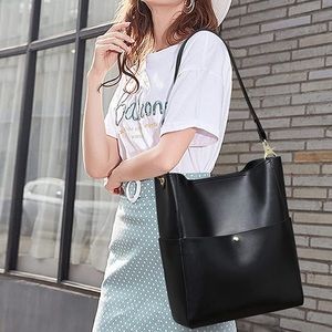 Seammer  Leather Bucket Handbag